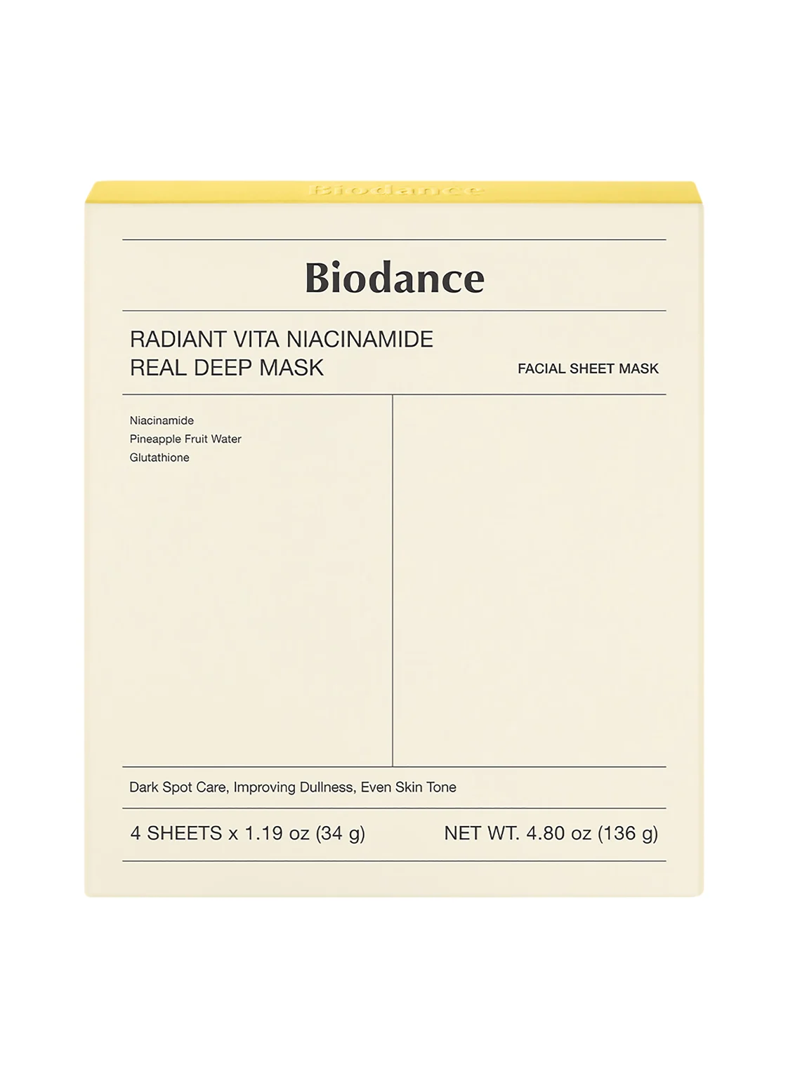 BIODANCE RADIANT VITA NIACINAMIDE REAL DEEP MASK
