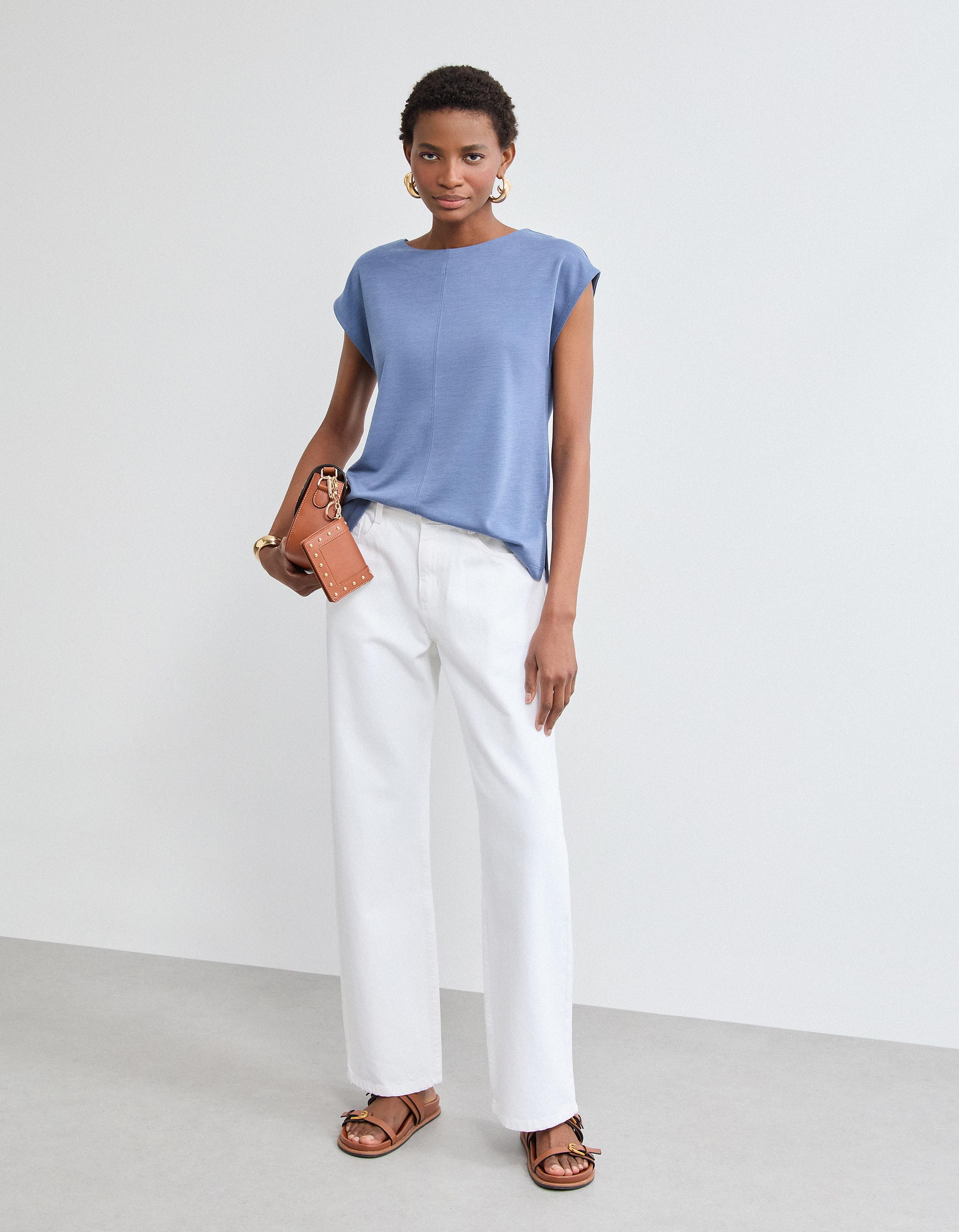 T-shirt, Mulher, Azul