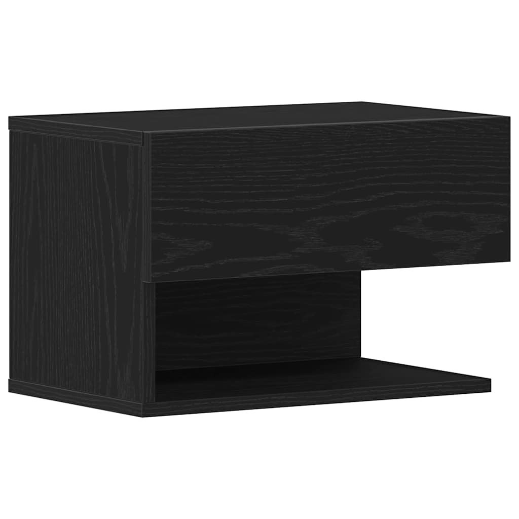 Szafka Nocna Czarna Komoda Stolik Półka Nocna Do Sypialni 46 x 29.5 x 30 cm