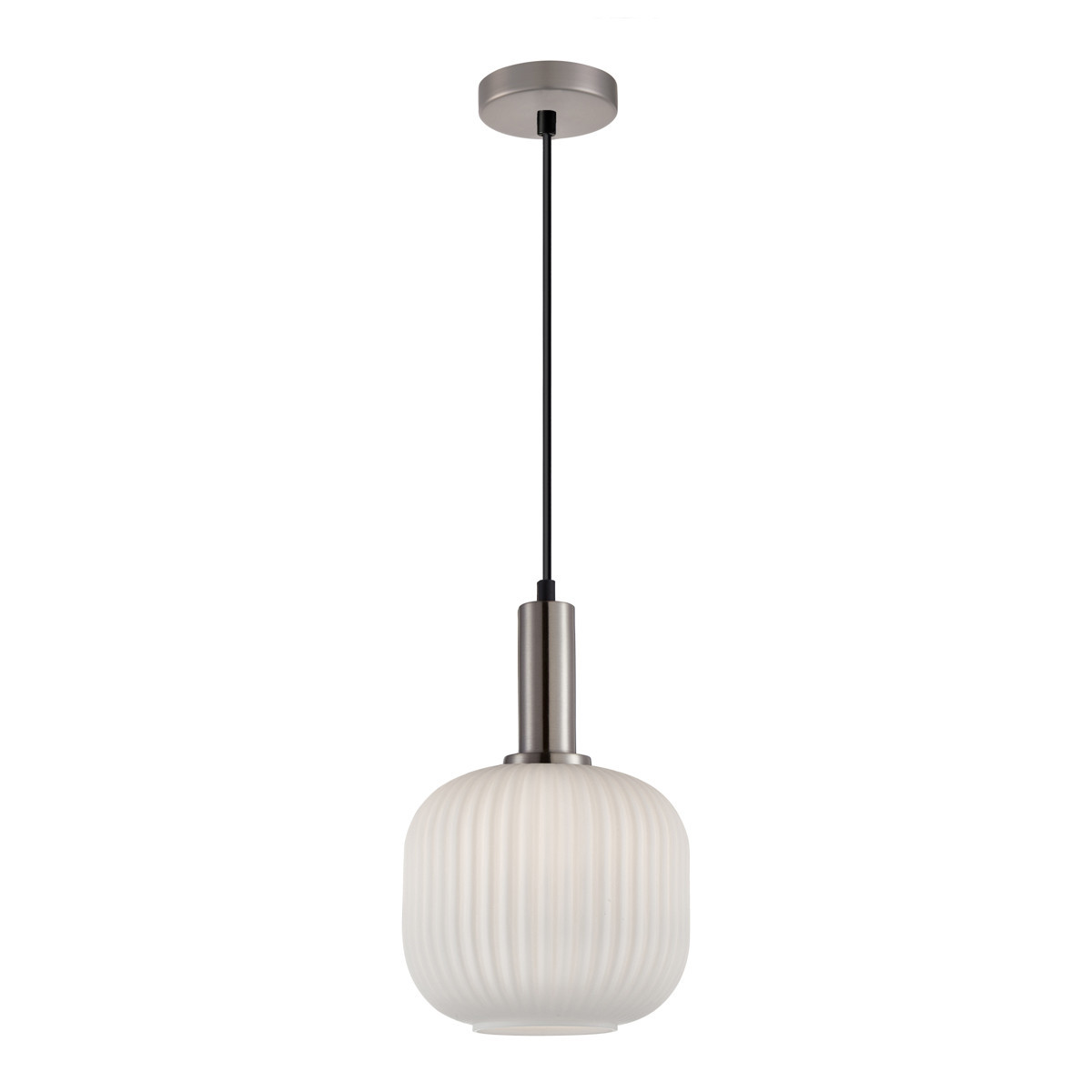 Lampa wisząca srebrna PENZI 1xE27x40W wym: 106x20x20 cm Italux