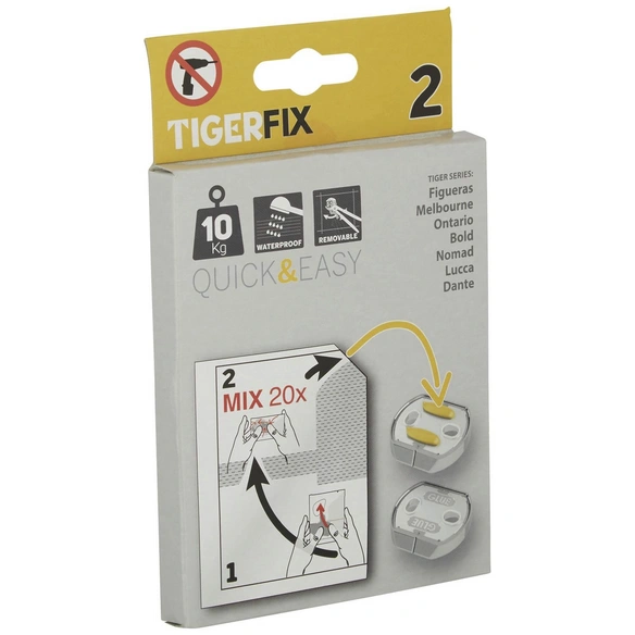 Klebesystem »Tigerfix«, chromfarben