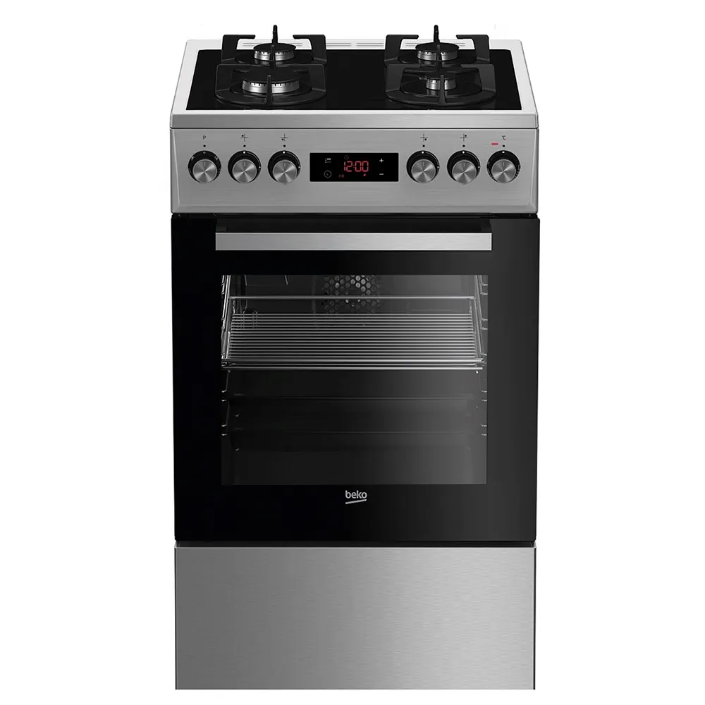 Beko FSMT55330DXDS Butane Gas Kitchen With Oven 4 burners