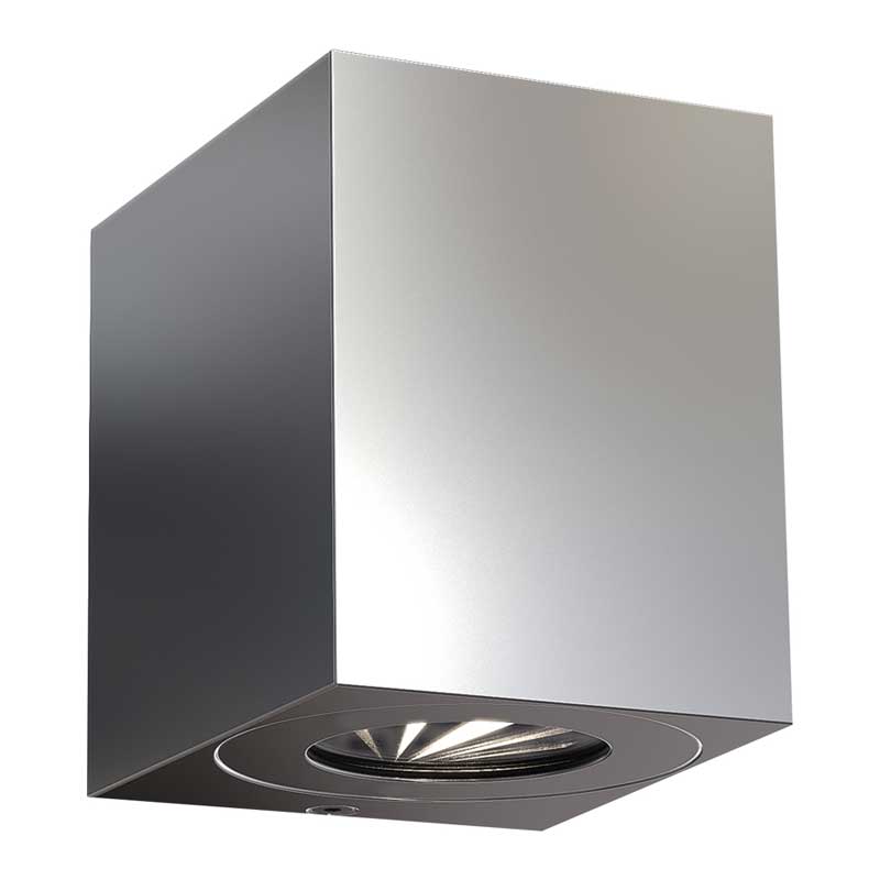 Nordlux Canto Wandlamp Buiten - 2-lichts LED - 2700K - IP44 - Roestvrij staal
