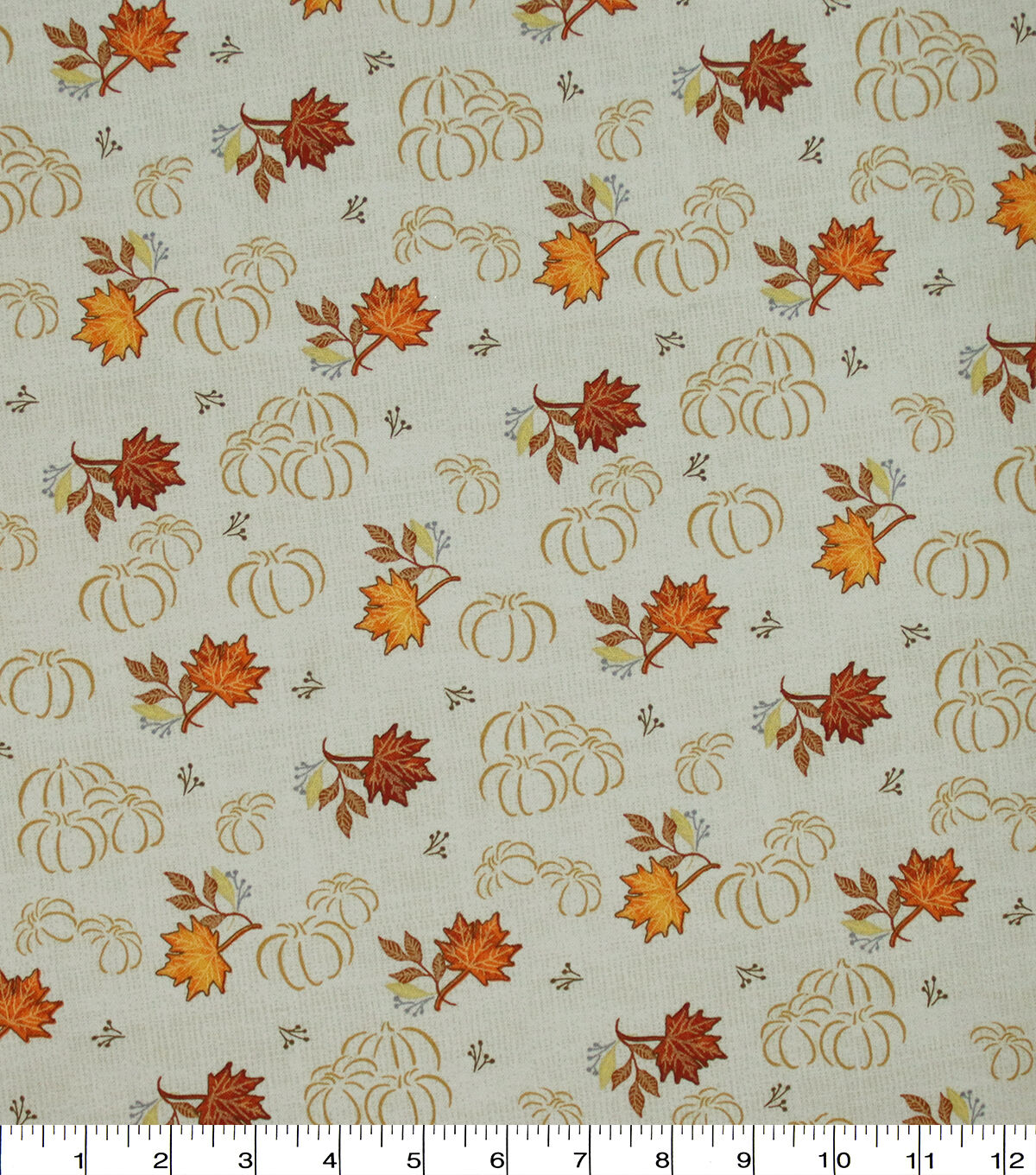 Mini Sketched Pumpkins Harvest Cotton Fabric