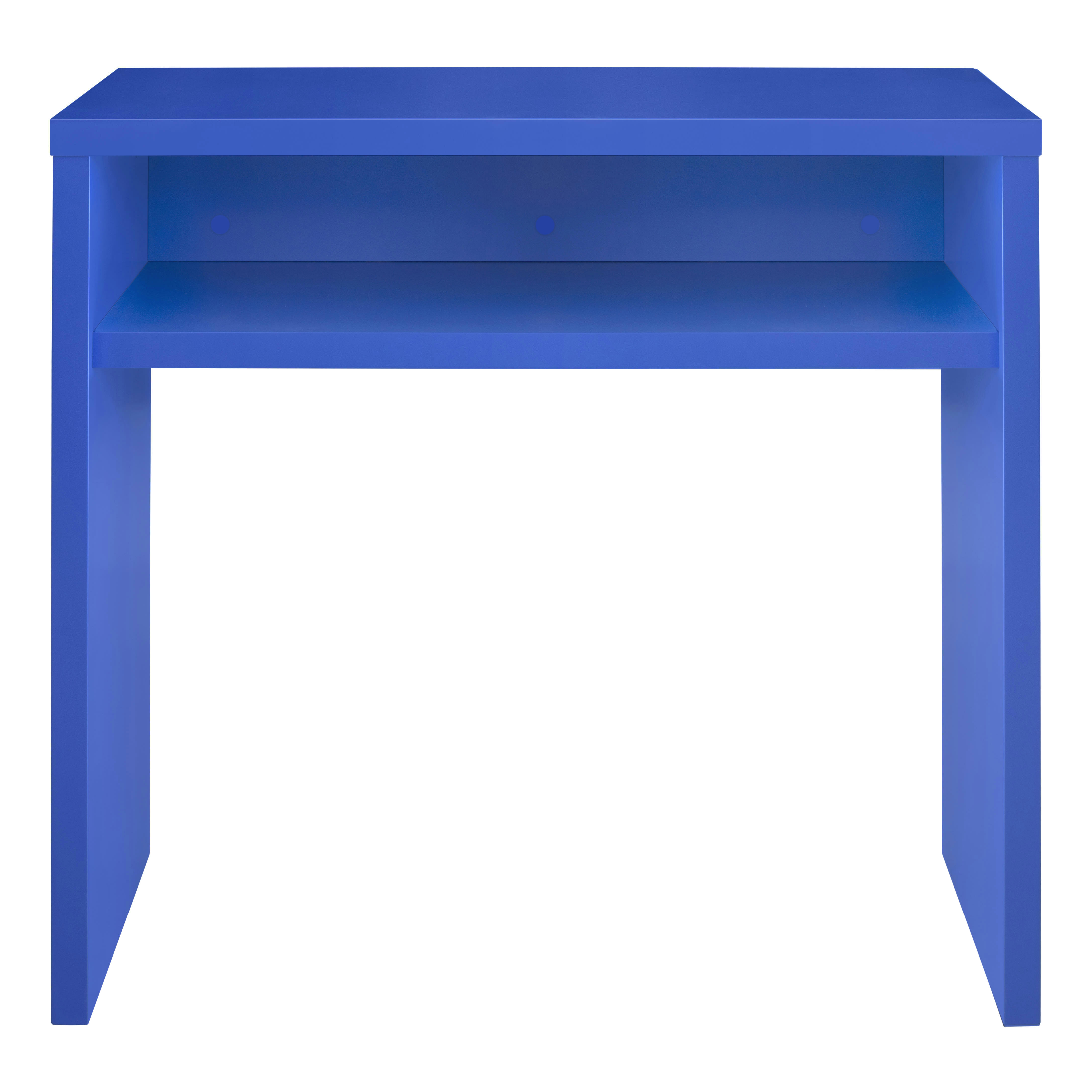 BLOCKIE-GERALDINE - Console avec plateau résistant en MDF de 3cm bleu Prusse 80x30cm