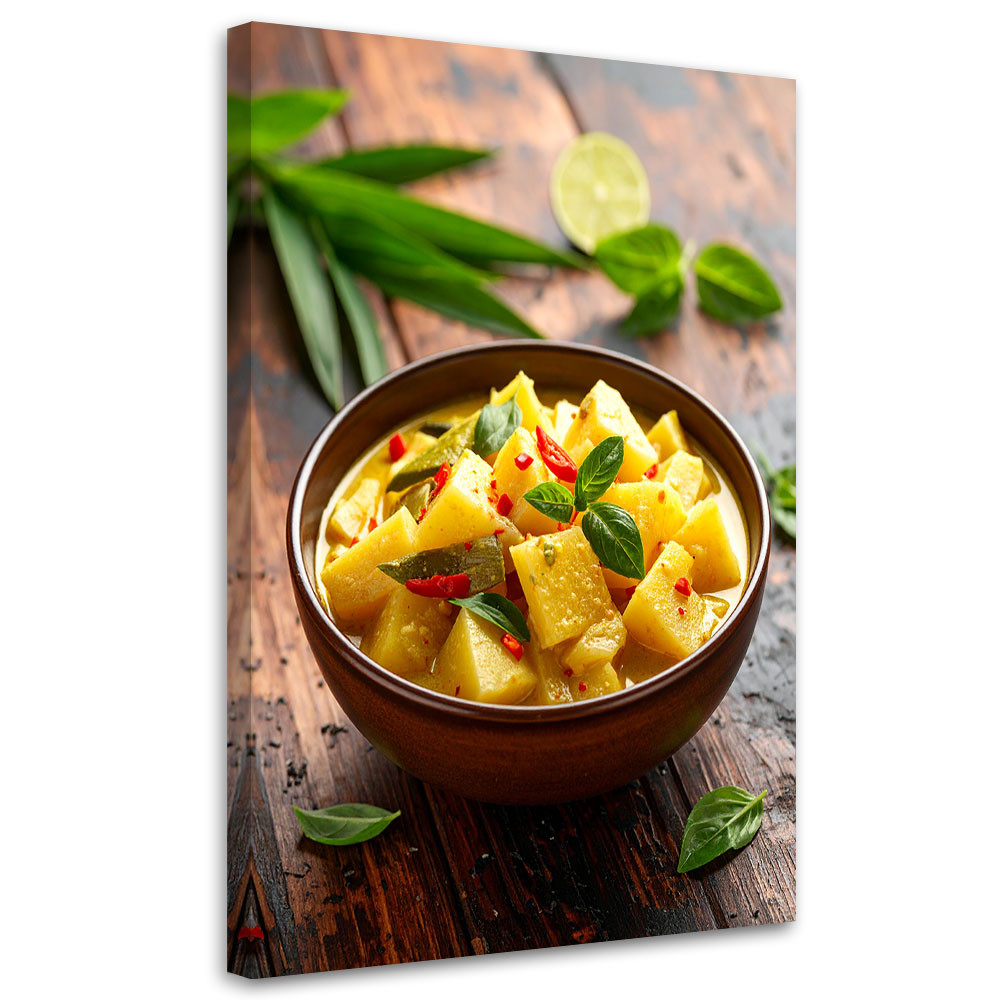 Obraz do kuchni jadalni, Miska Bambus Curry 20x30