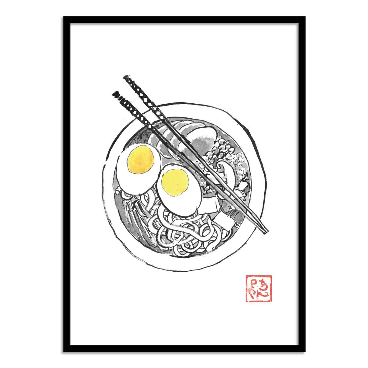 PECHANE SUMIE - RAMEN - Affiche d'art 50 x 70 cm
