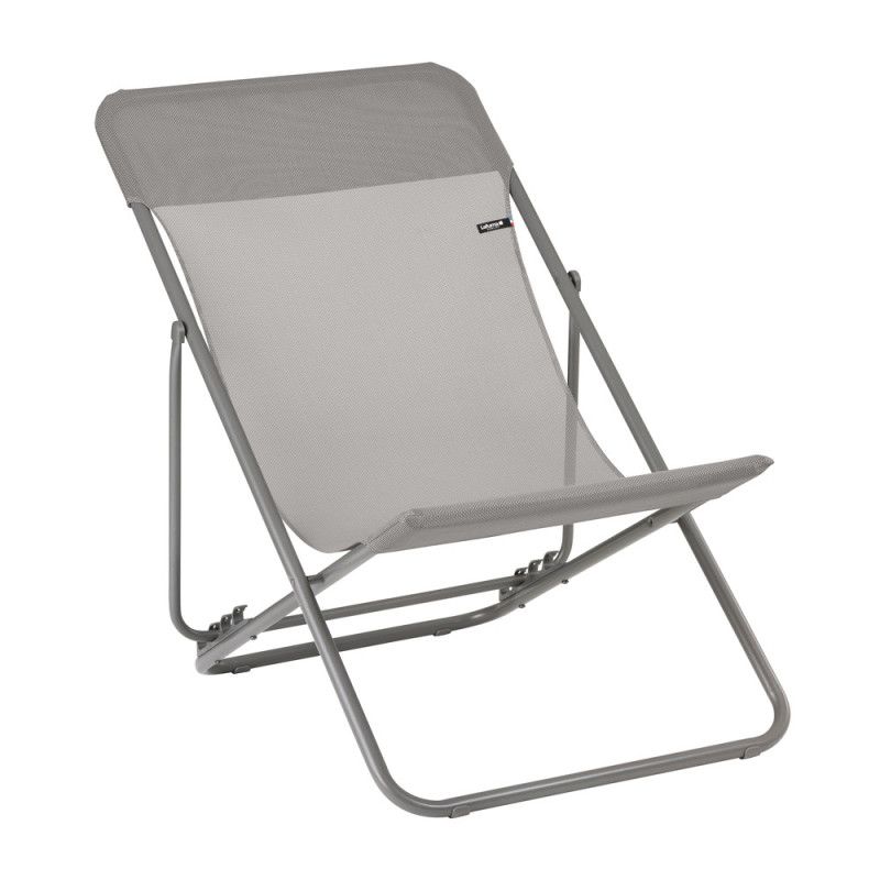 Chaise longue Maxi transat gris