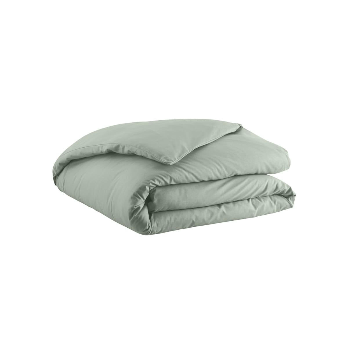 TOUT DOUX - Housse de couette en coton vert 260x240