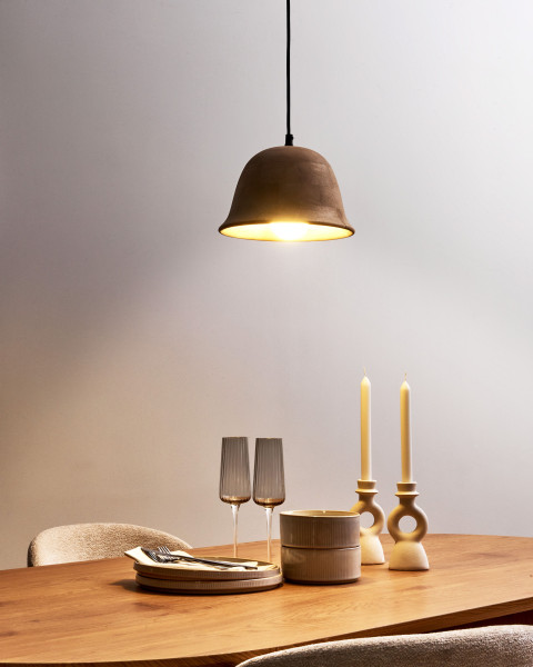 Lampa wisząca GOIKA Drewno mango Jasnobrązowy