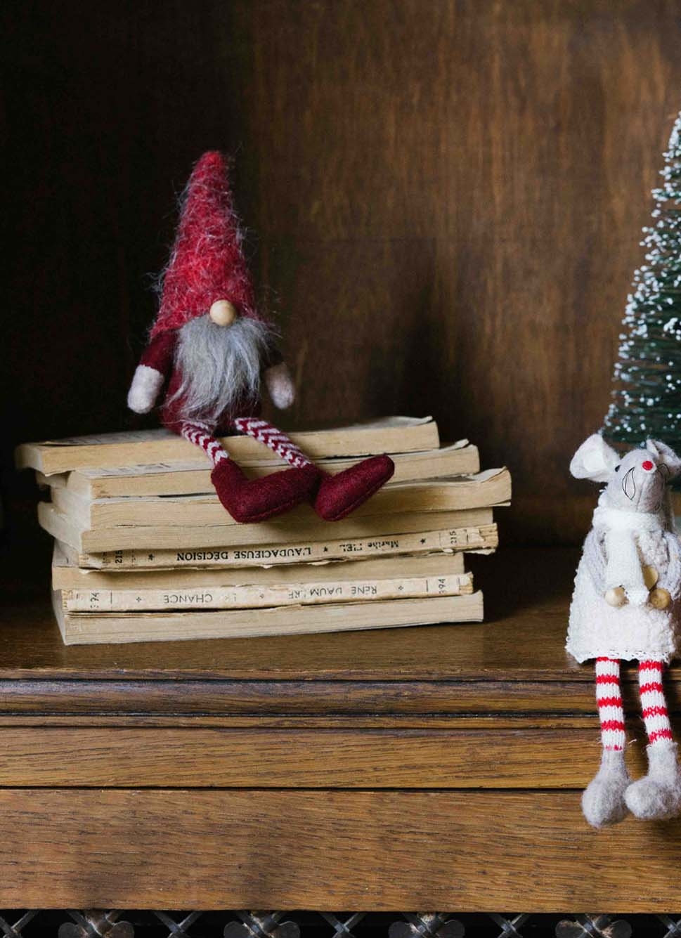 DÉCORATION DE NO&Euml;L LUTIN ROUGE