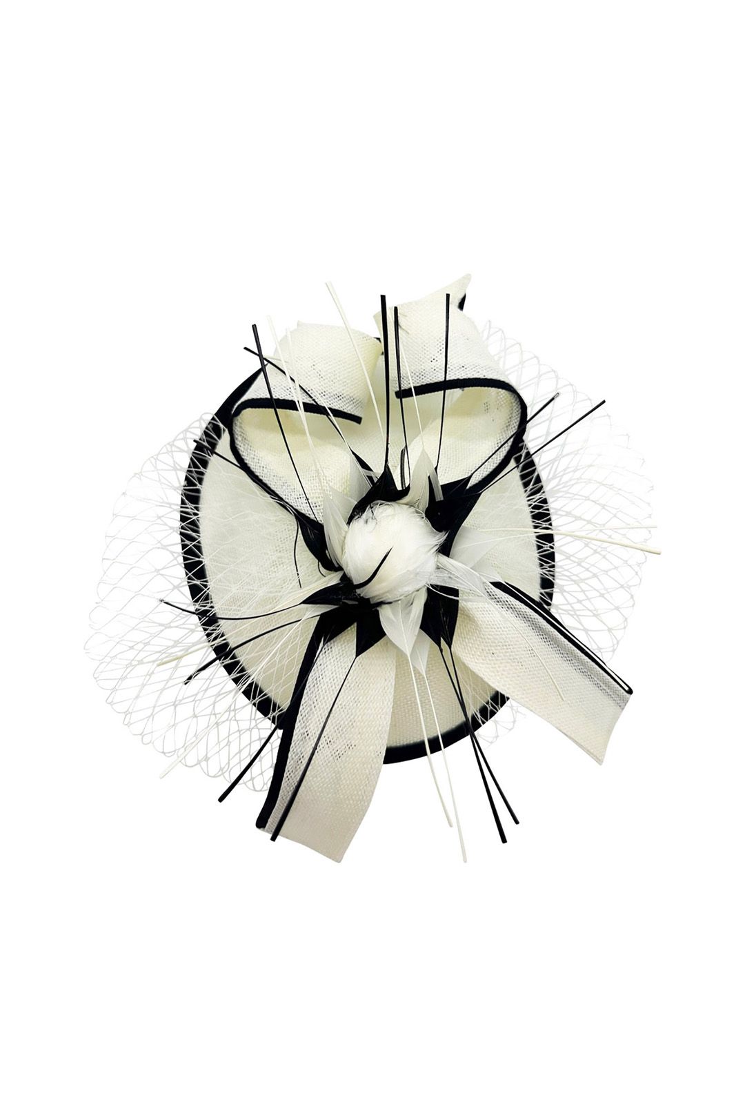 Vellin Elegant Feather & Sinamay Fascinator