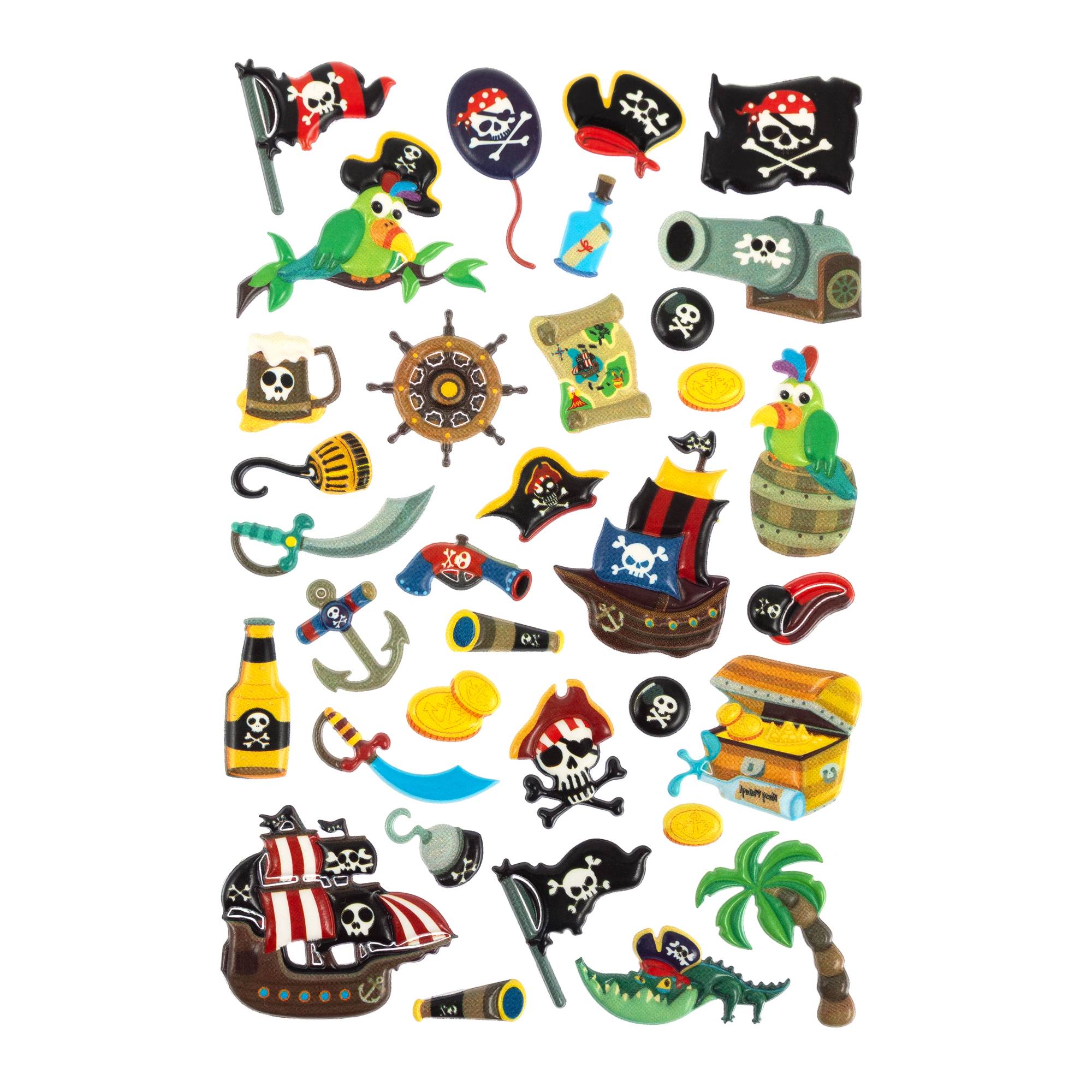 Pirate Fun Puffy Stickers