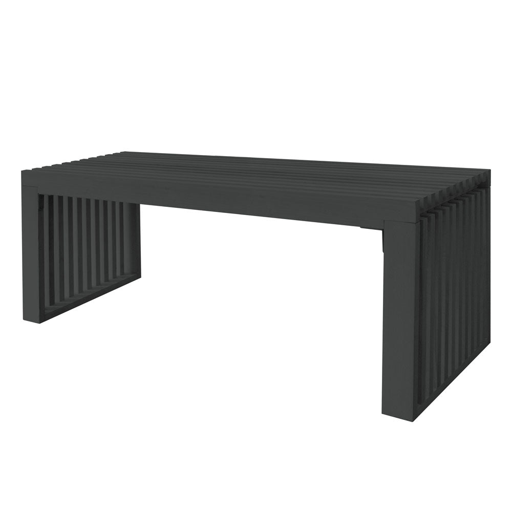 HOME DELUXE Houten bank LORA Zwart - 110 cm