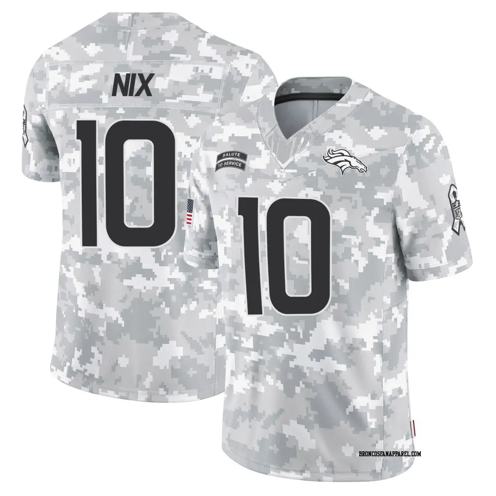 Bo Nix Denver Broncos Nike 2024 Salute to Service Limited Jersey - Arctic Camo