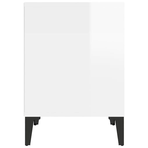 NNEVL Bedside Cabinets 2 pcs High Gloss White 40x35x50 cm