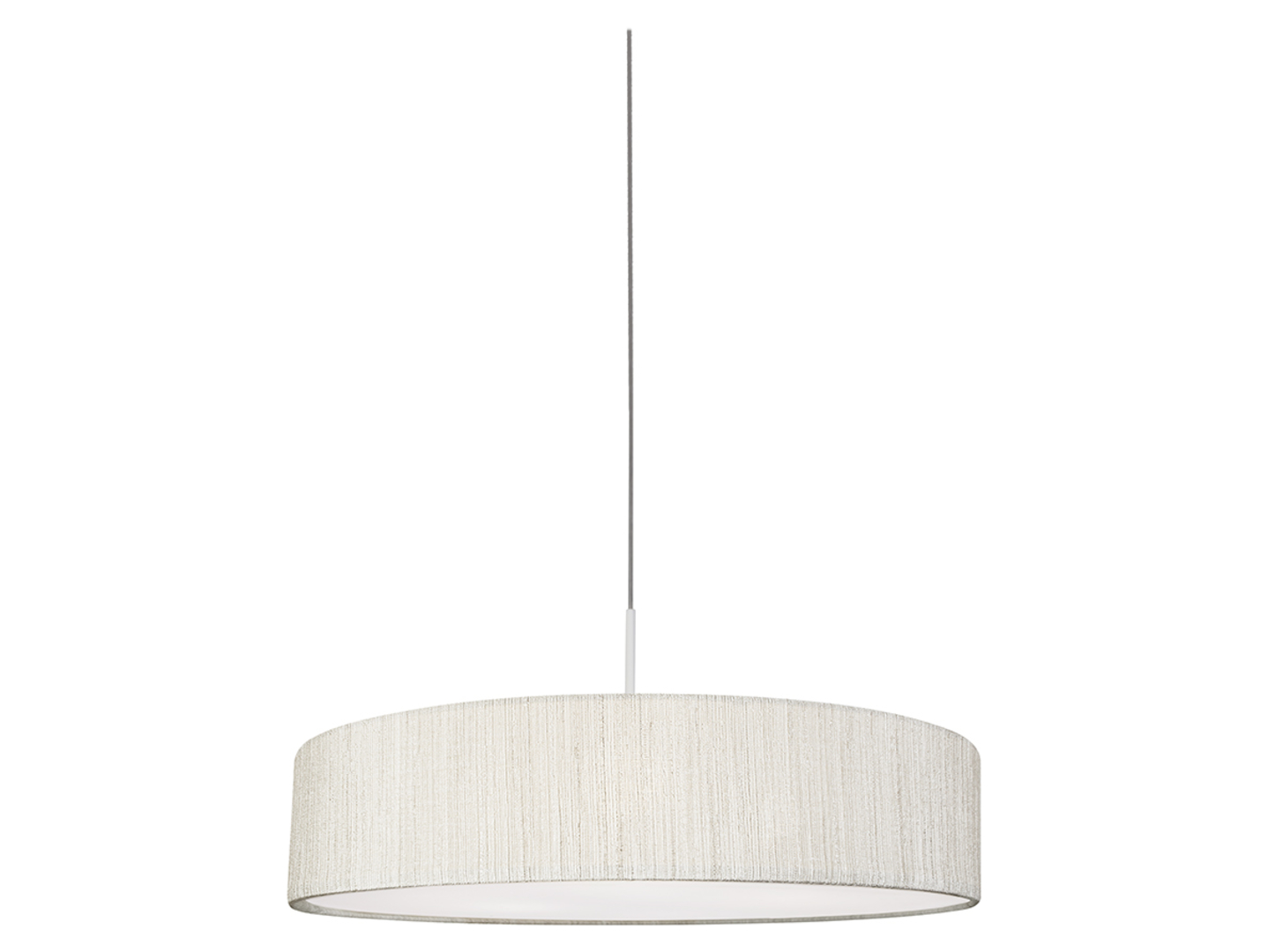Lampa wisząca Turda 3-punktowa tkaninowa biała