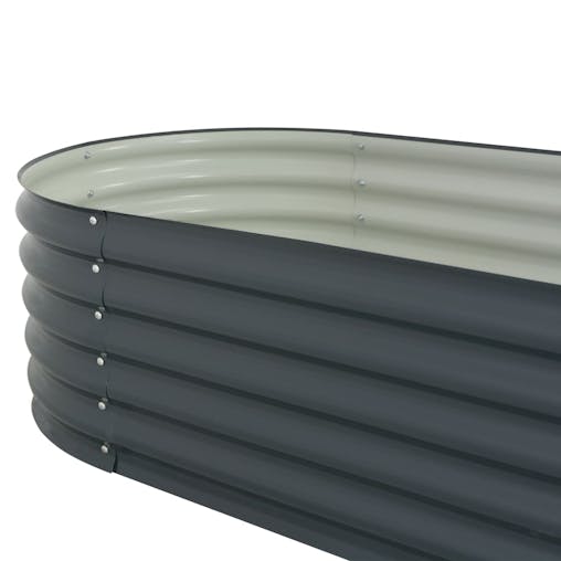 NNEVL Garden Raised Bed 240x80x44 cm Galvanised Steel Grey