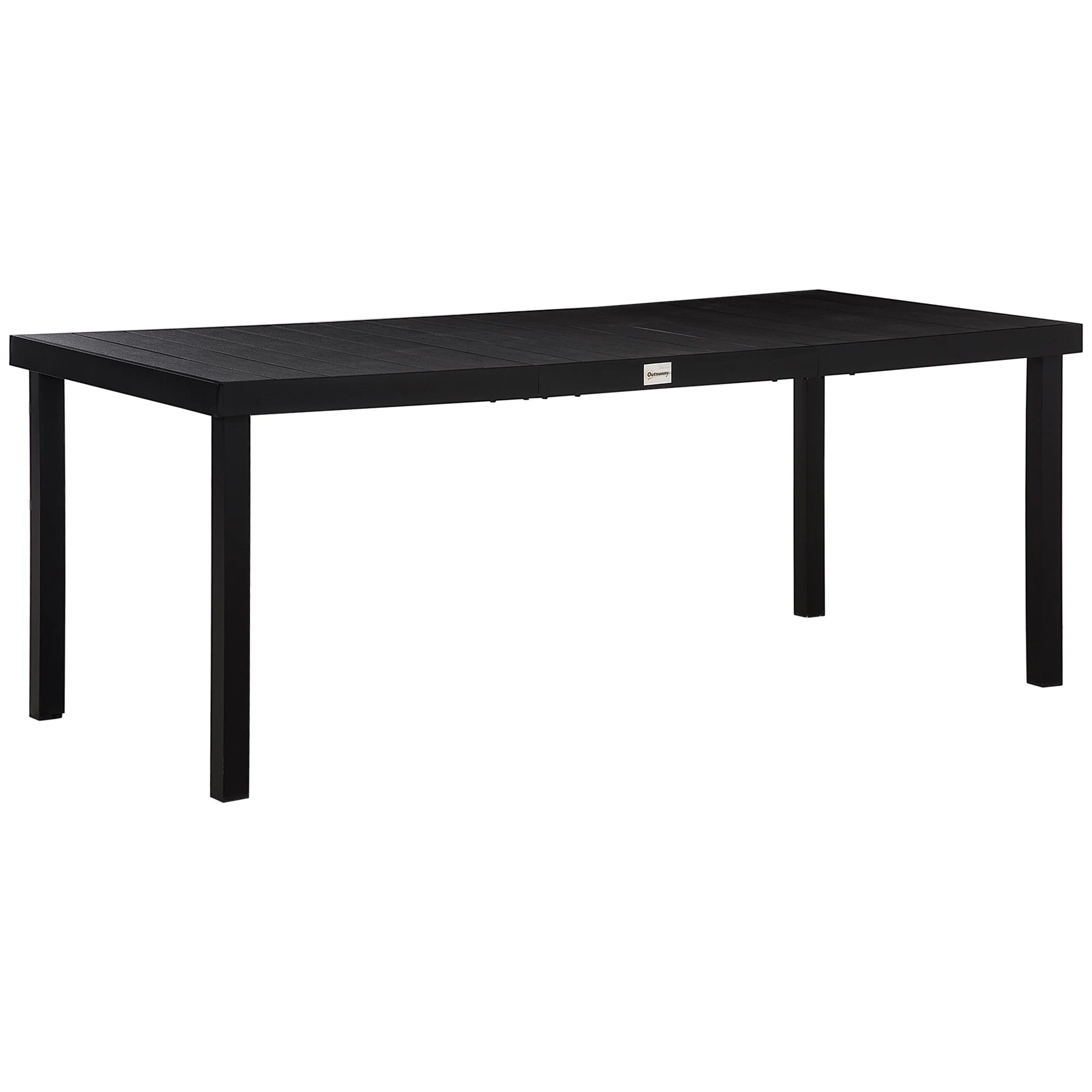 Outsunny Patio Dining Table for 8, Rectangular Aluminum Outdoor Table for Garden Lawn Backyard