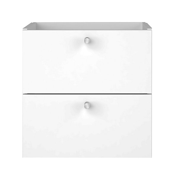 Bloc avec 2 tiroirs pour étagère cube GoodHome Mixxit blanc