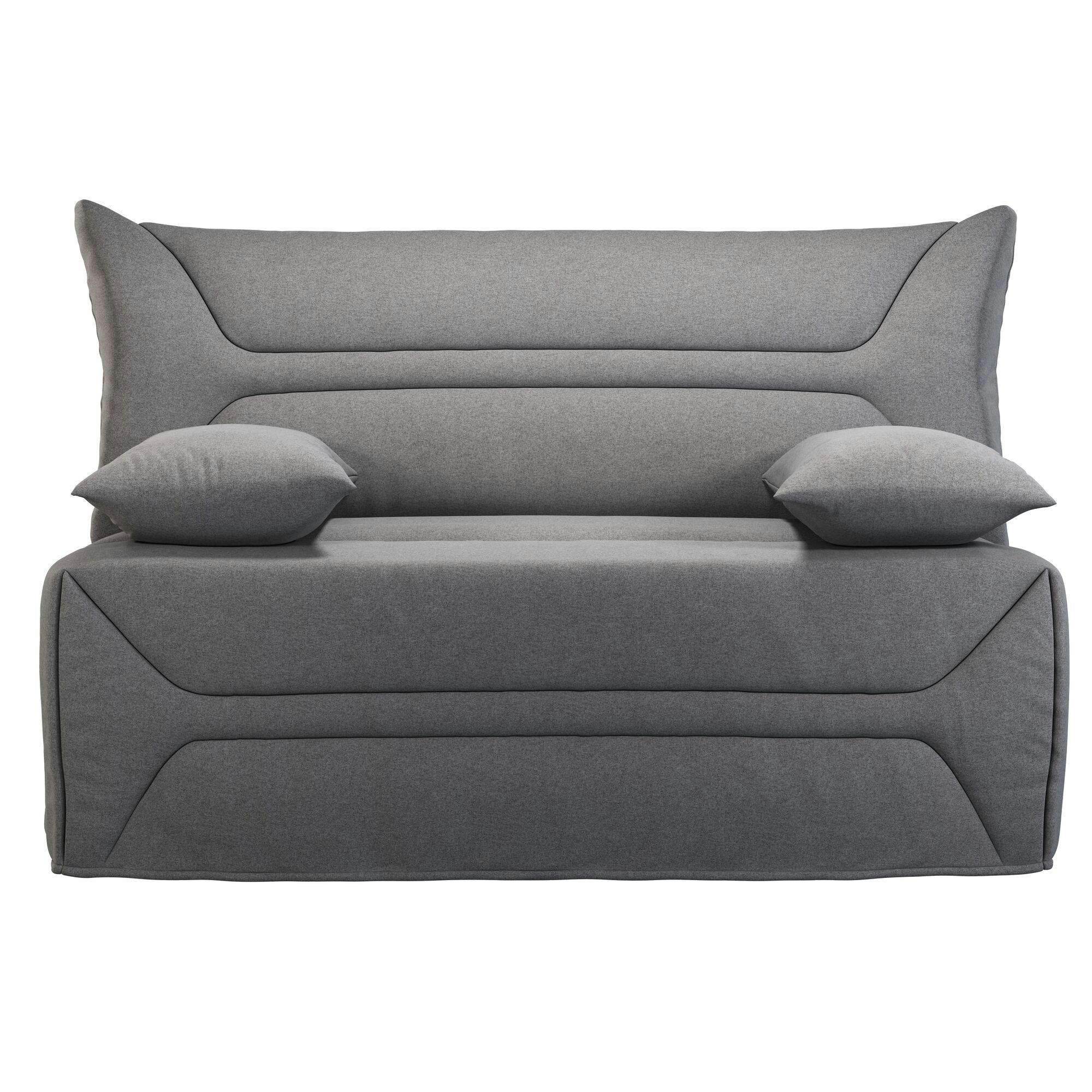 GARANCE - Banquette BZ avec matelas  de 12 cm gris clair
