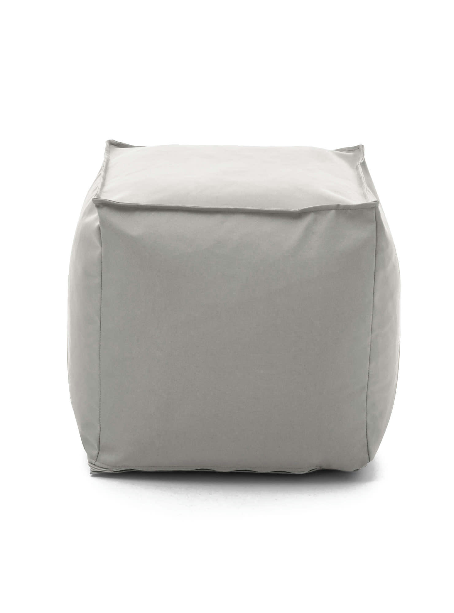 ANNALAURA - Pouf en tissu blanc