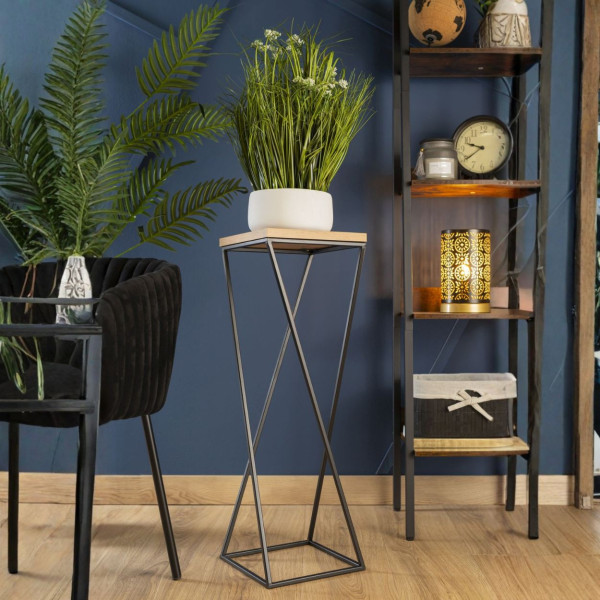 Kwietnik stojący 70 cm z blatem LOFT na kwiaty