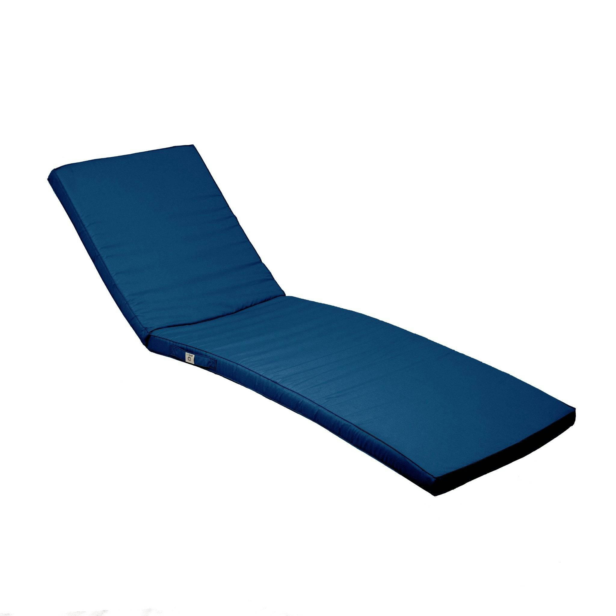 - Coussin pour transat déhoussable 185x55x4cm bleu petrole