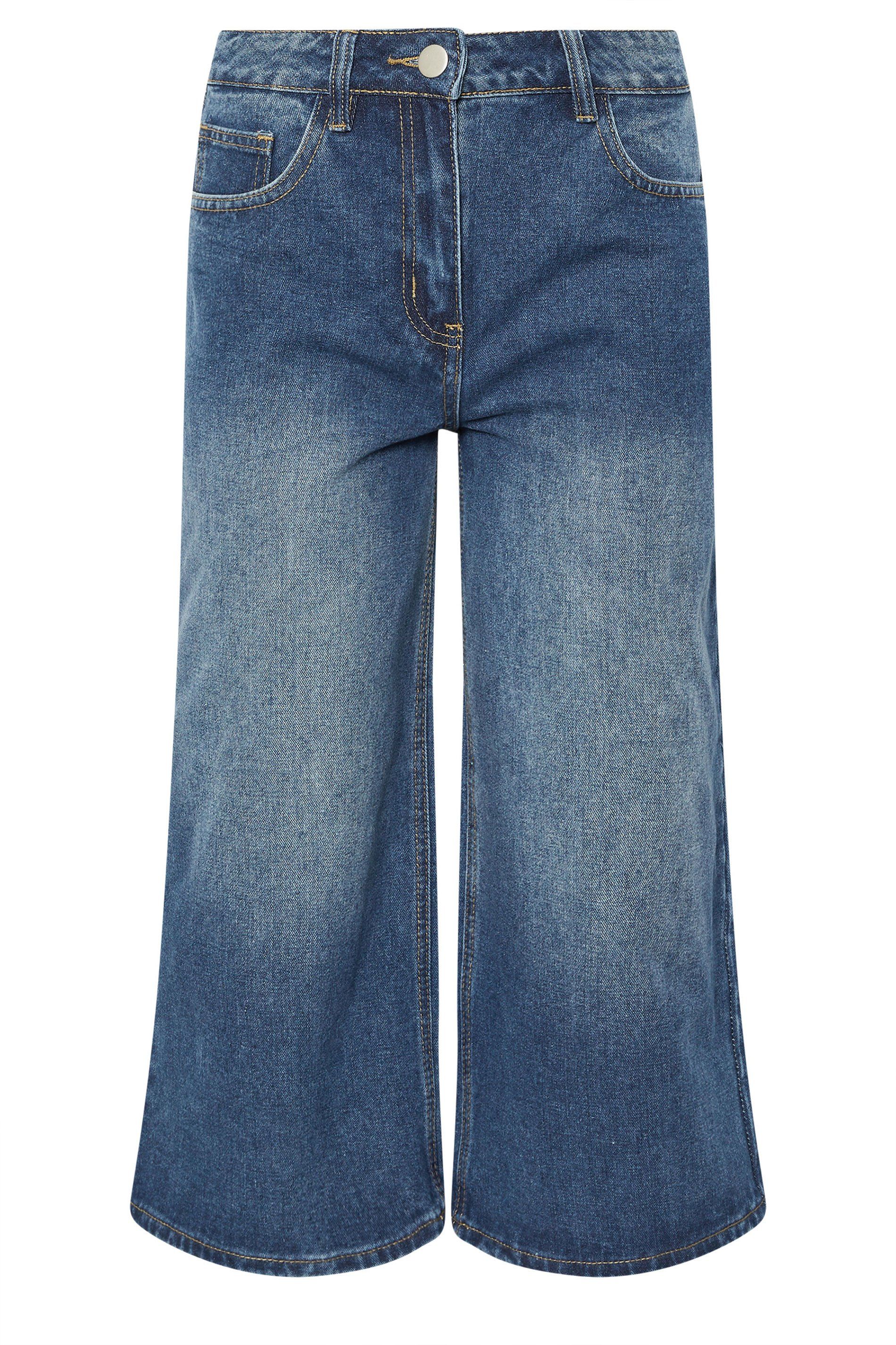 PixieGirl Petite Wide Leg Cropped Jeans