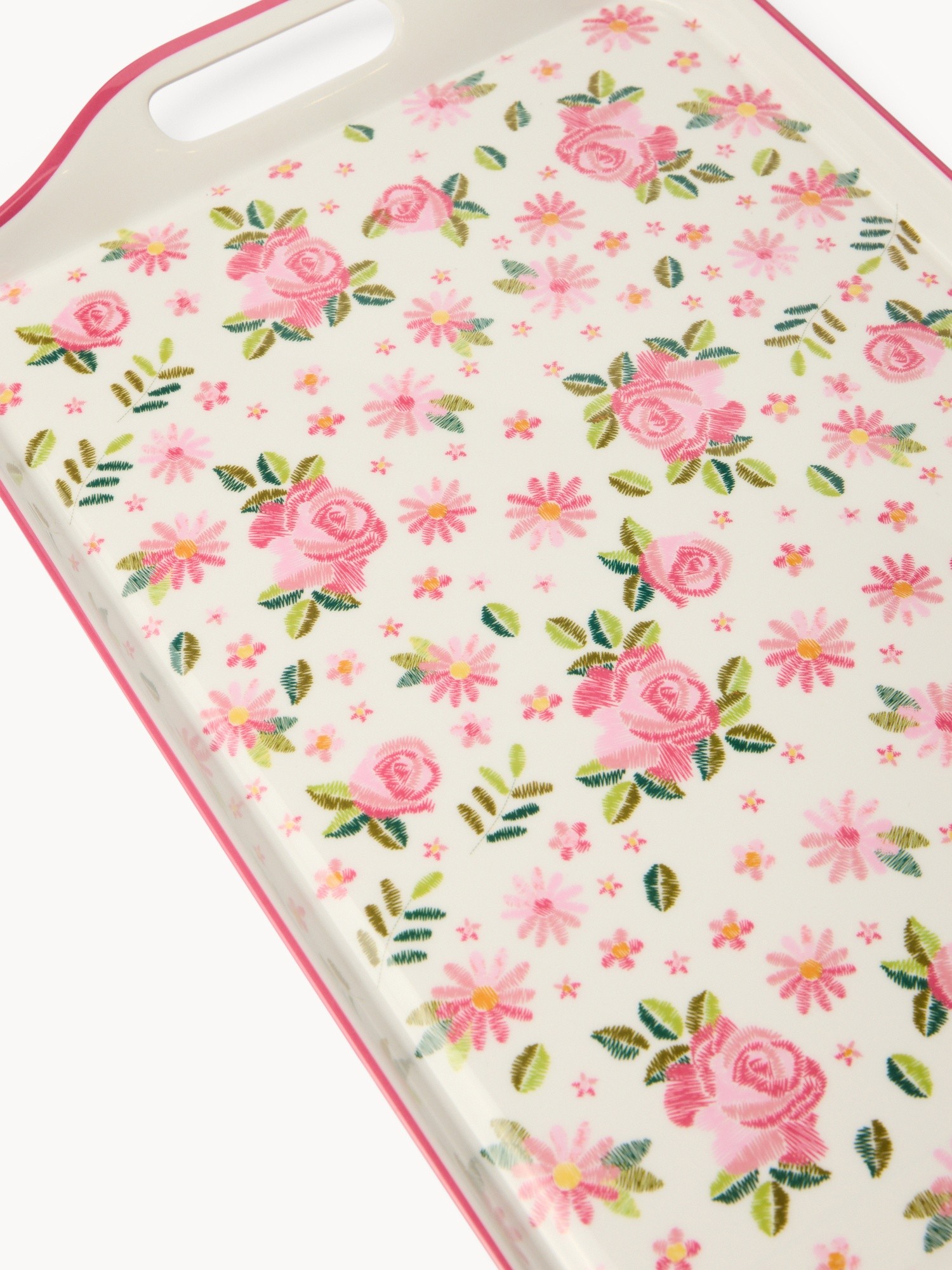 Vassoio in melammina motivo rose - Prezzo di lancio