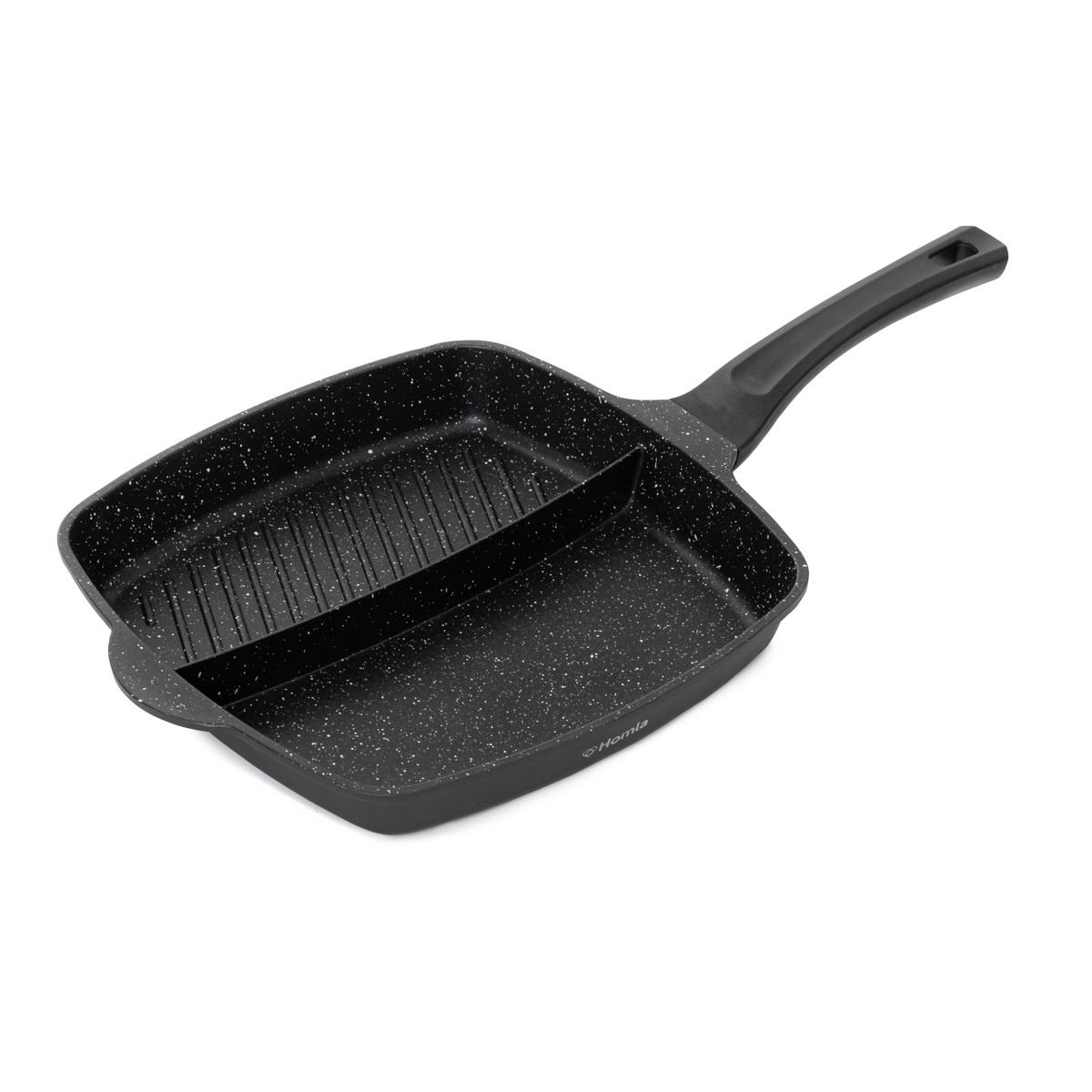 Patelnia LUCASO grillowa z przegródką 28cm HOMLA
