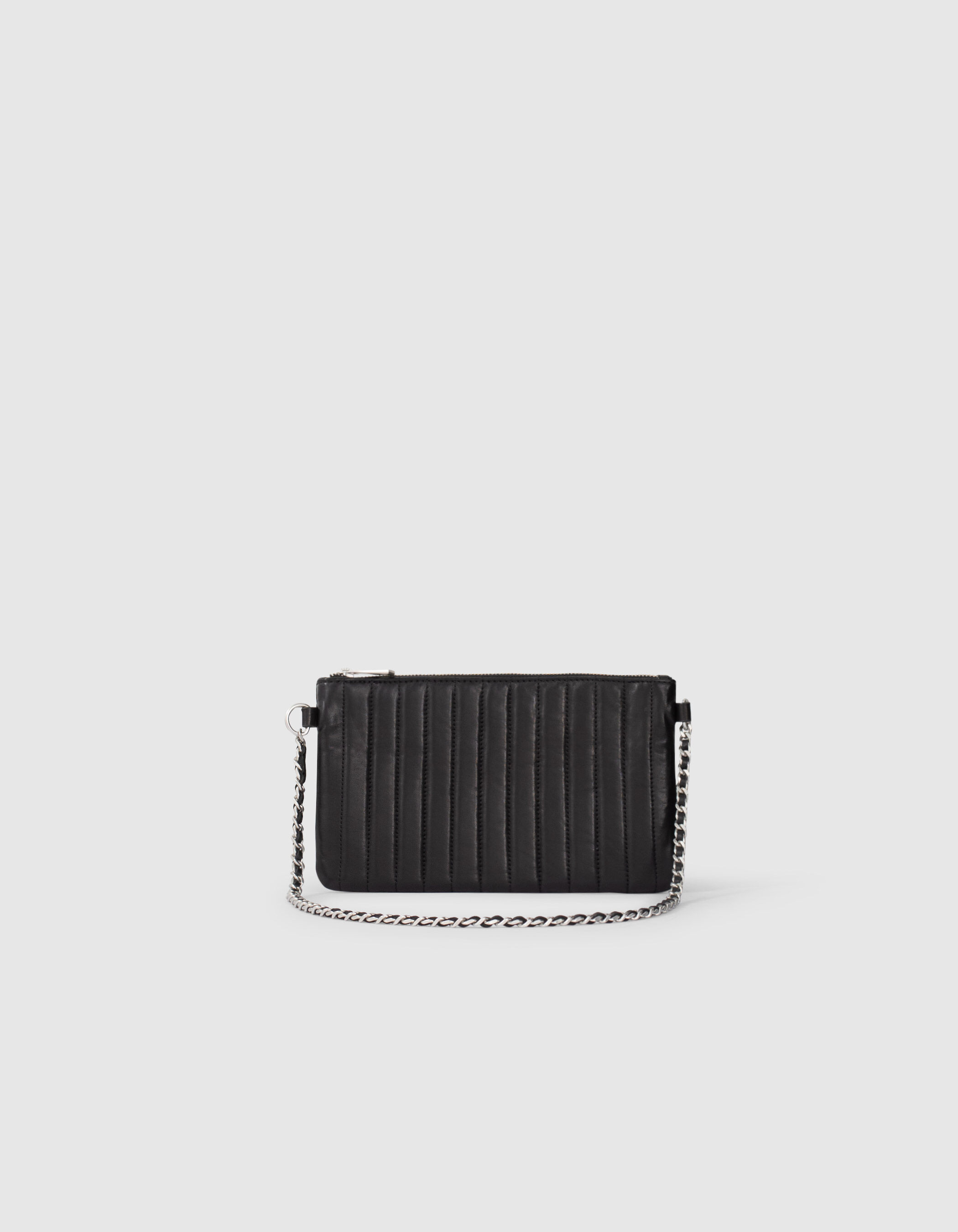 Sac Le 111 Romy noir cuir métalleries silver Femme