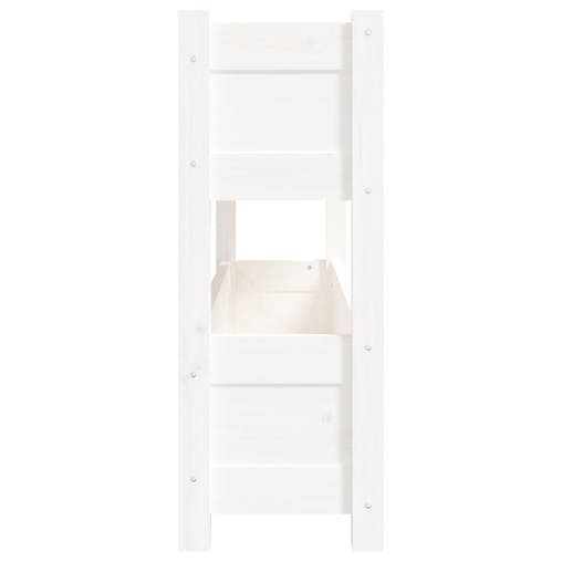 NNEVL Planter White 112x25x66 cm Solid Wood Pine