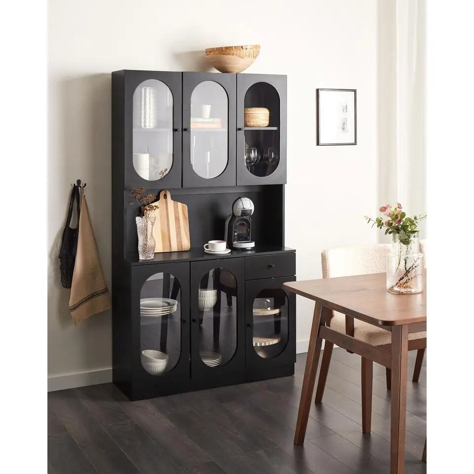 LANGFORD - Buffetkast - Zwart - Vezelplaat