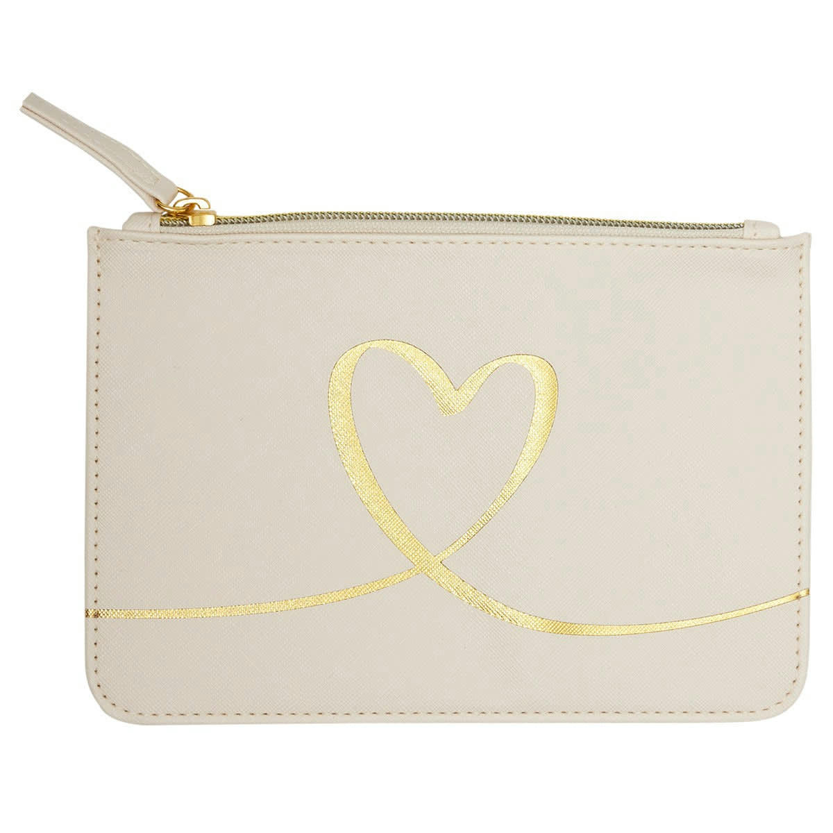 - Pochette motif coeur or