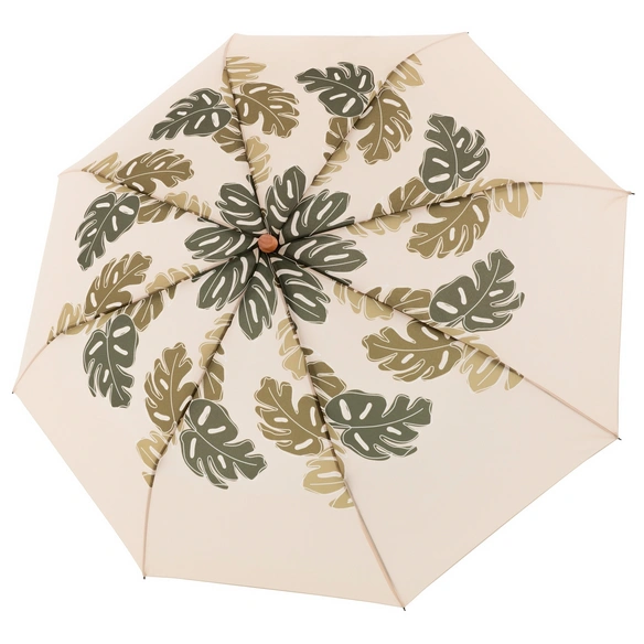 Regenschirm, Ø 53 cm, Holzgriff, beige