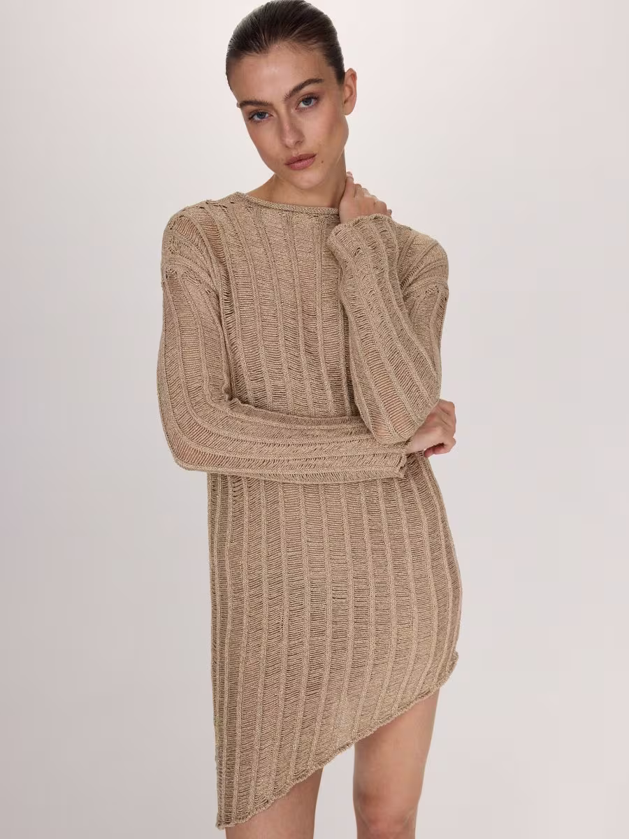 Mini Dress With Metallic Effect
