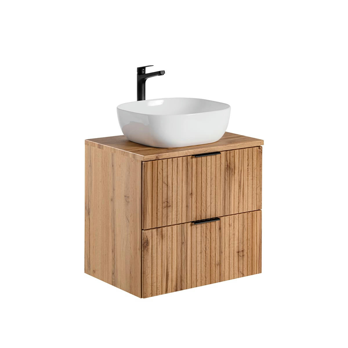 - Meuble simple vasque 60cm naturel