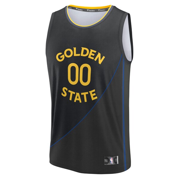 Golden State Warriors  Youth Fast Break Custom Replica Jersey - Black  - Statement Edition
