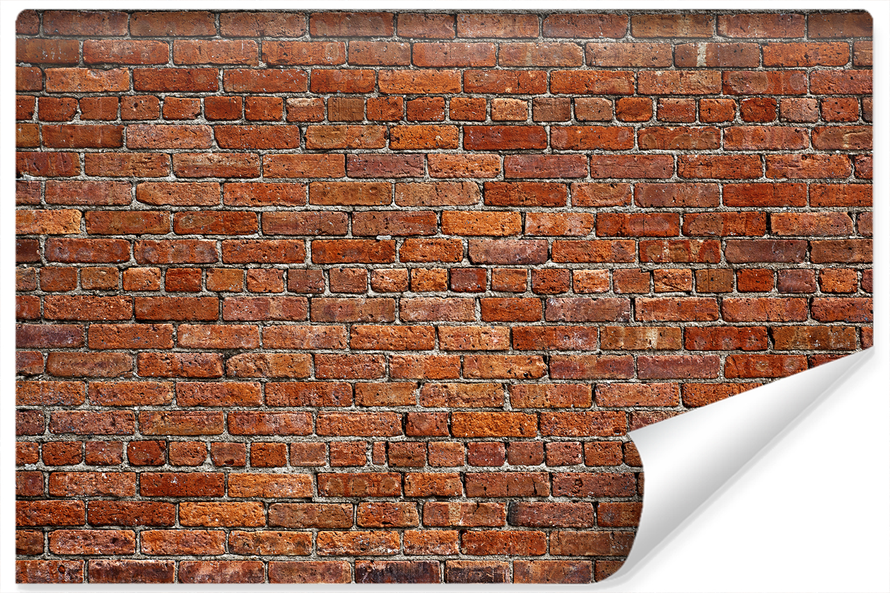 Fototapeta Czerwony KAMIEŃ Cegła Efekt 3D 90x60cm