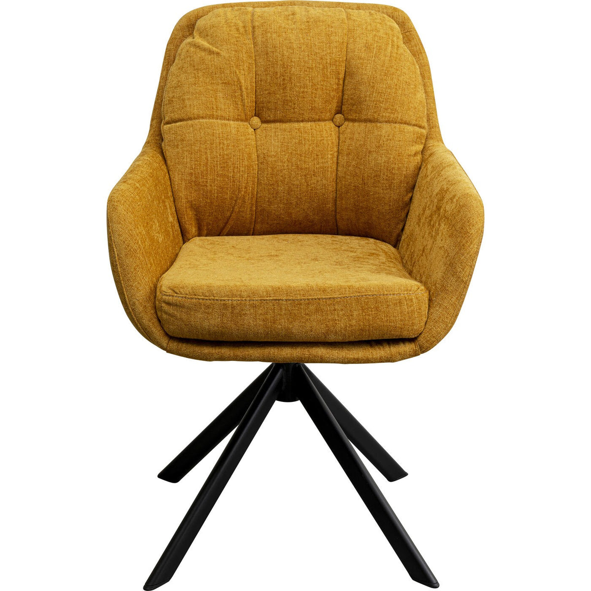 Kare Design Draaistoel met armleuningen Molly geel