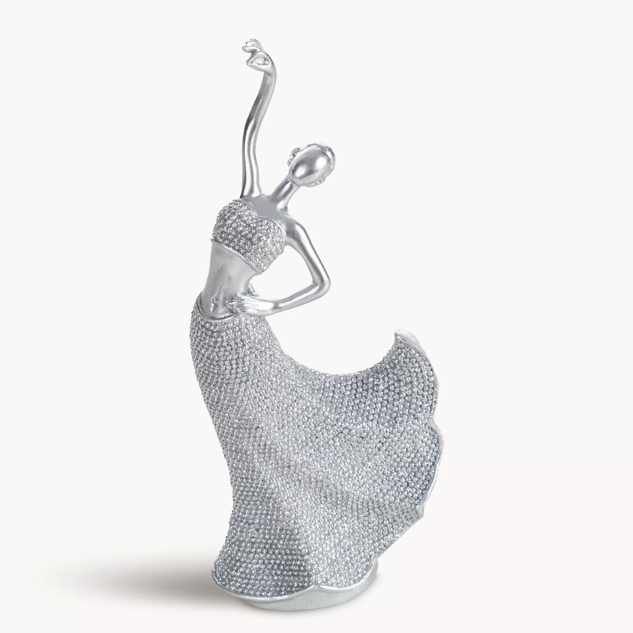 Figurka srebrna w kształcie baletnicy o drobnym strukturalnym wzorze 8x5x20 cm ELDO