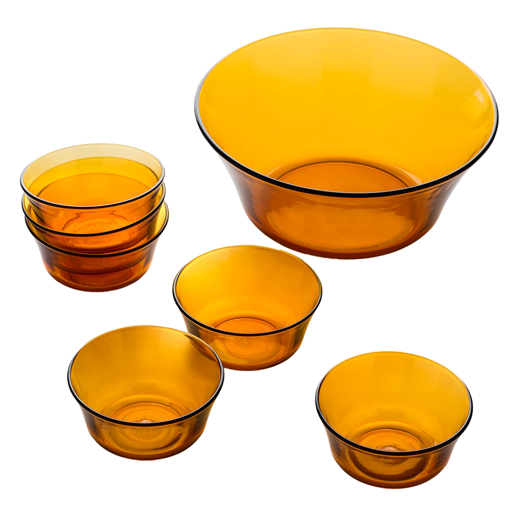 Lys - Saladier (2.2L) et petites coupelles de service (25cl) / Vermeil