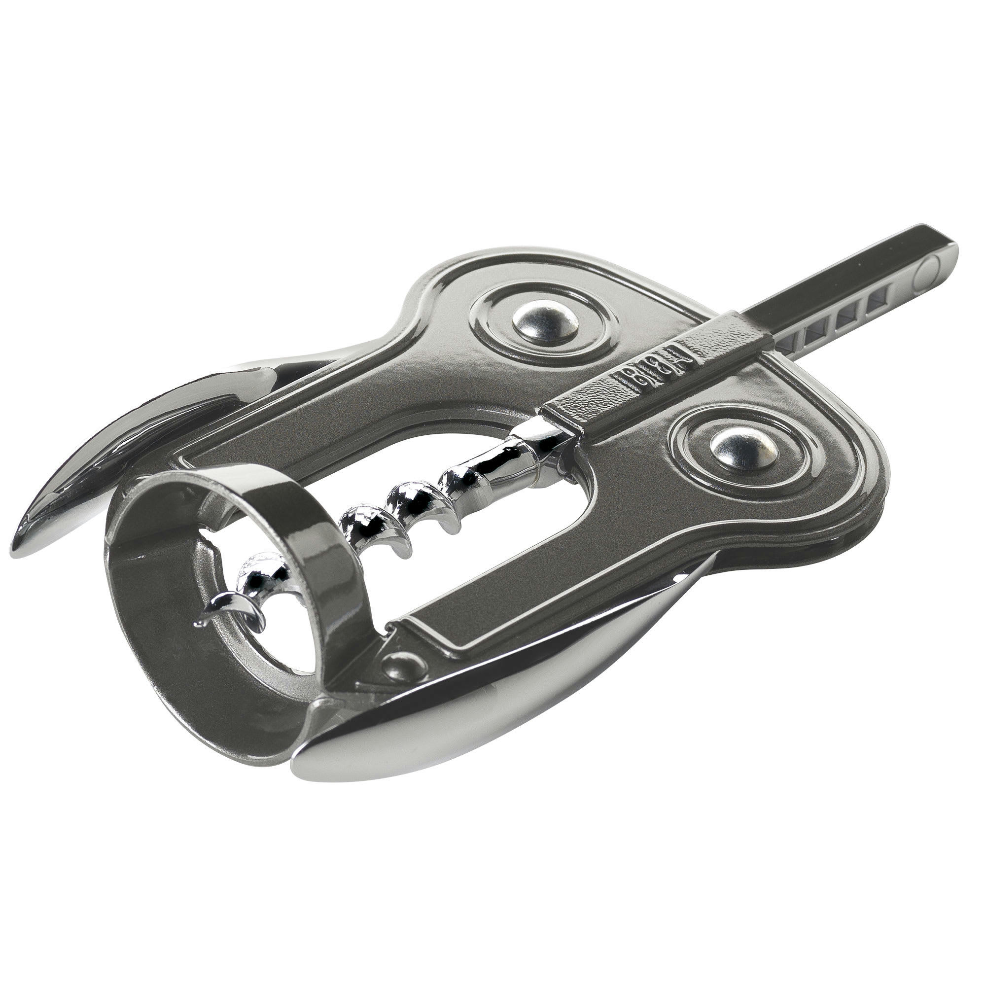 BÚHO LUX - Tire-bouchon à main - peinture métallique Gris Acier