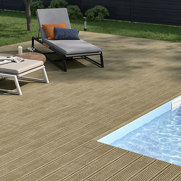 Lame de terrasse pin du Nord Maggia Klikstrom L.360 X l.16,5 x ép. 3,4 cm