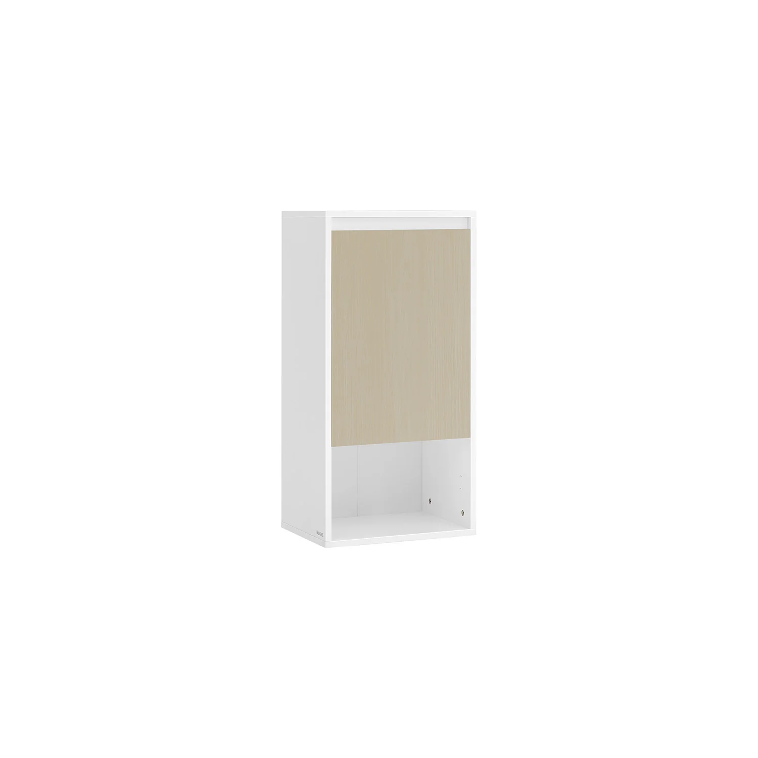 Meuble de salle de bain mural 30 x 40 x 80 cm blanc nuage et beige naturel