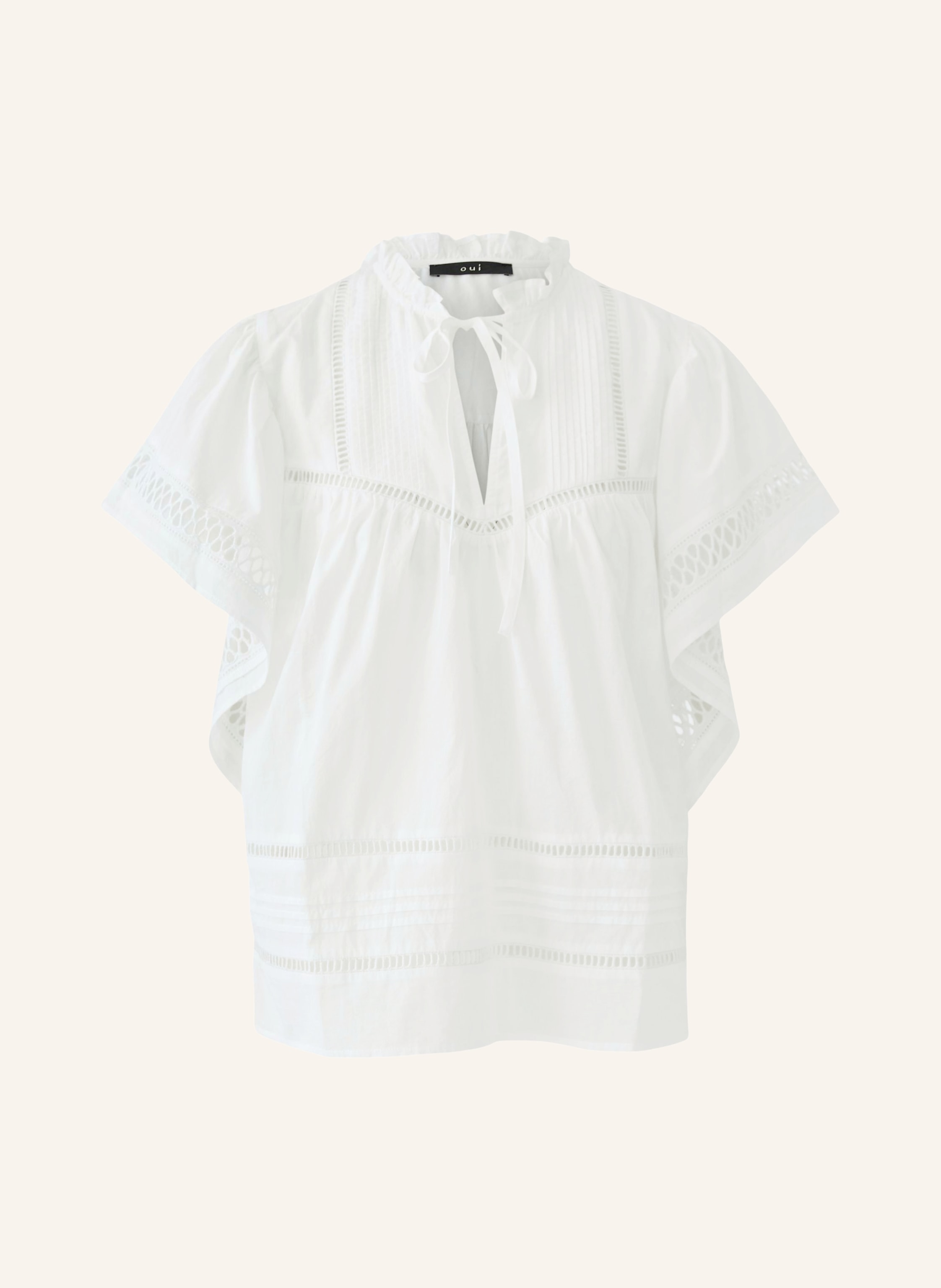 Oui Blusenshirt mit Lochspitze