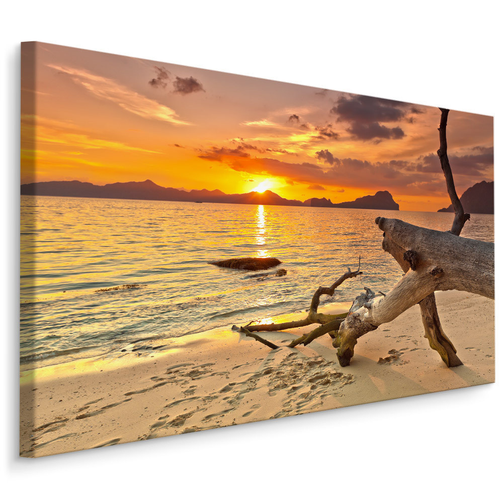 Obraz Zachód Słońca na Plaży 30x20cm