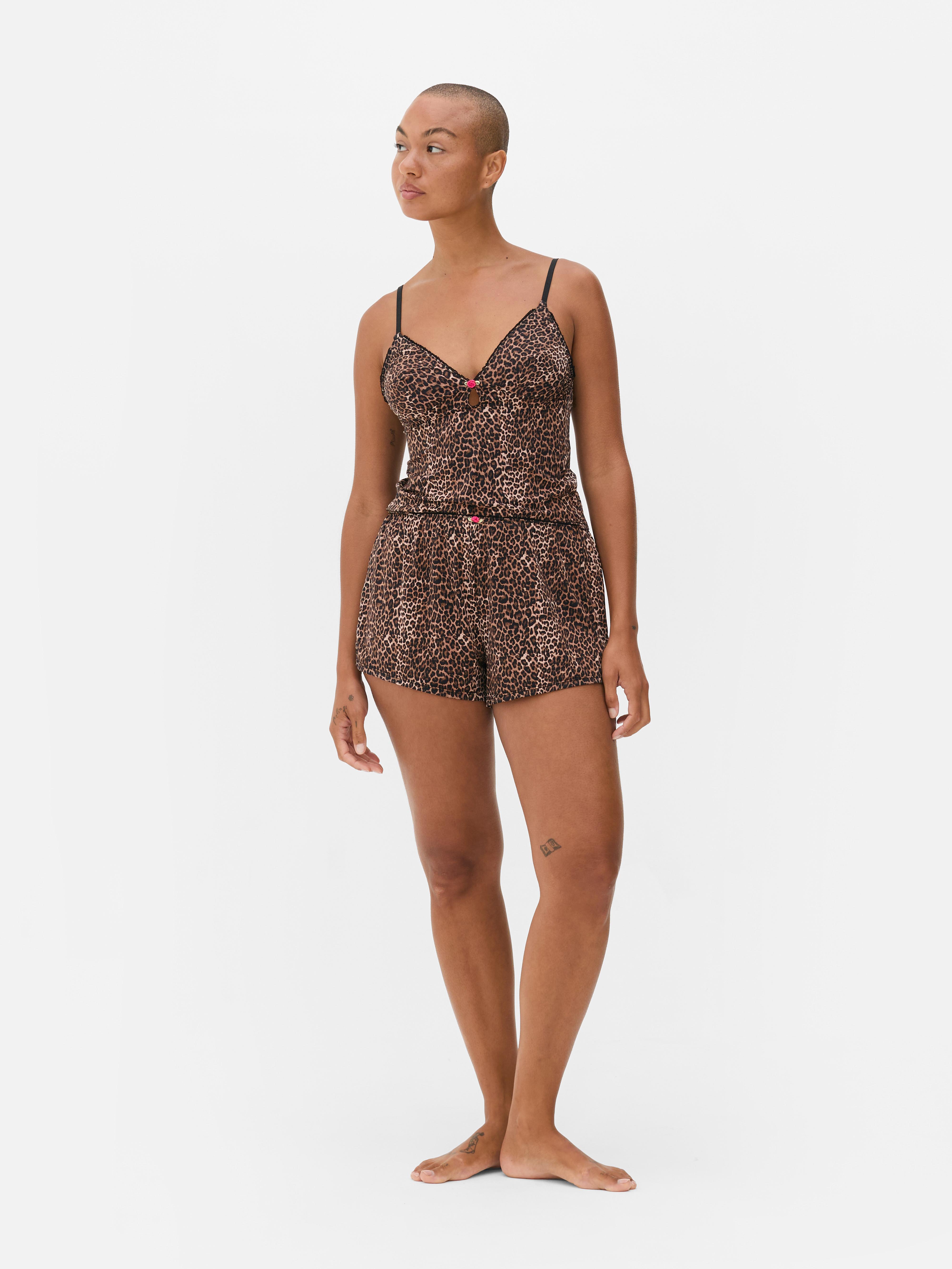 Lace Trim Pajama Shorts