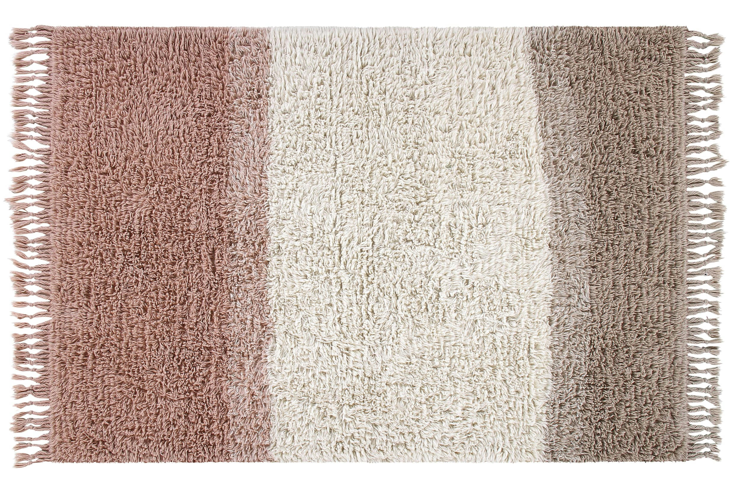 FREE YOUR SOUL - Tapis lavable en laine rose 200x300